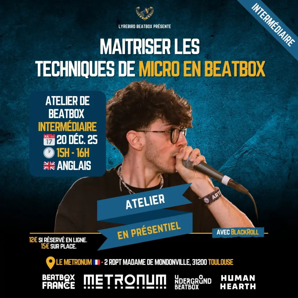 Maîtriser les techniques de micro en beatbox avec BlackRoll - Atelier beatbox aux championnats de France de Human Beatbox 2025