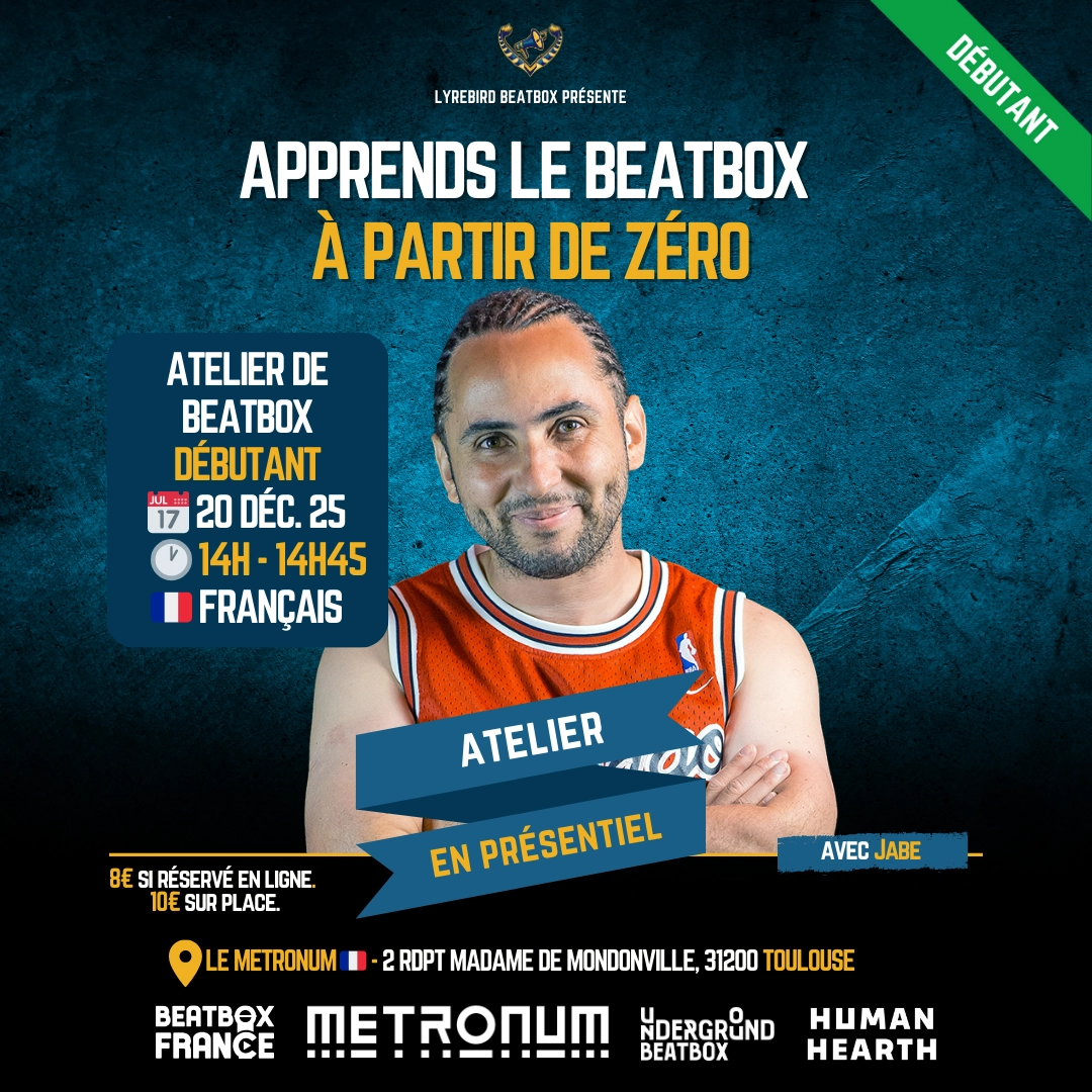 Apprends le beatbox à partir de zéro avec Jabe - Atelier beatbox aux championnats de France de Human Beatbox 2025